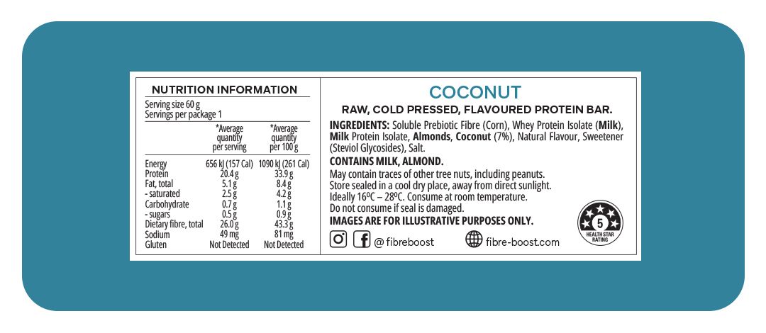 COLD PRESSED PROTEIN BARS BY FIBRE BOOST